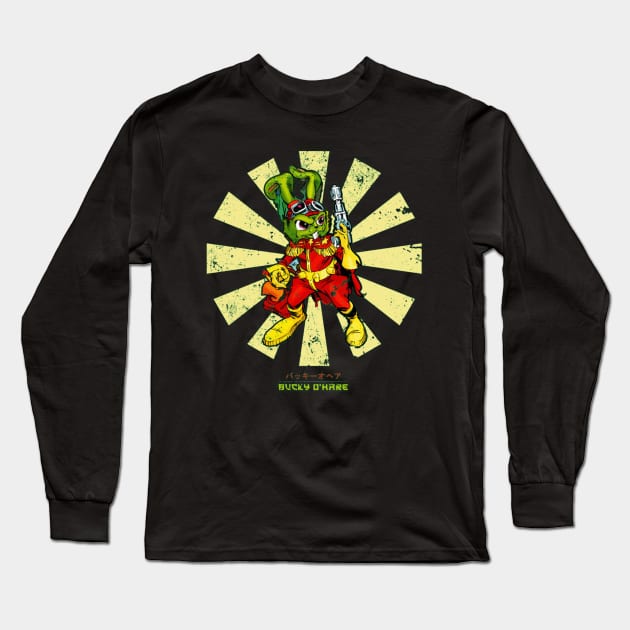 Bucky O'Hare Retro Japanese Long Sleeve T-Shirt by squids_art